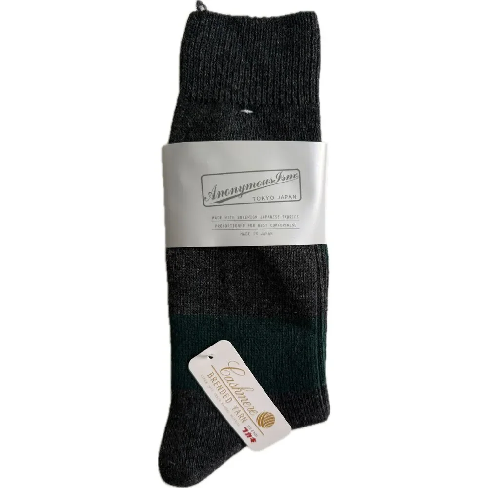 Anonymous ISM Socks Crew Made in Japan Cashmere Blend One Size Fits Most